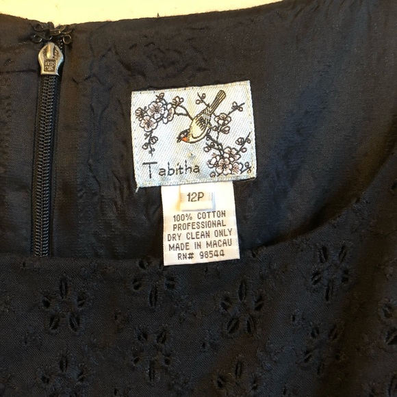 Anthropologie Tabitha Eyelet Little Black Dress - Picture 5 of 7